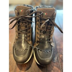 Duca Del Cosma‎ Women's Leather High Top Boot Sneakers